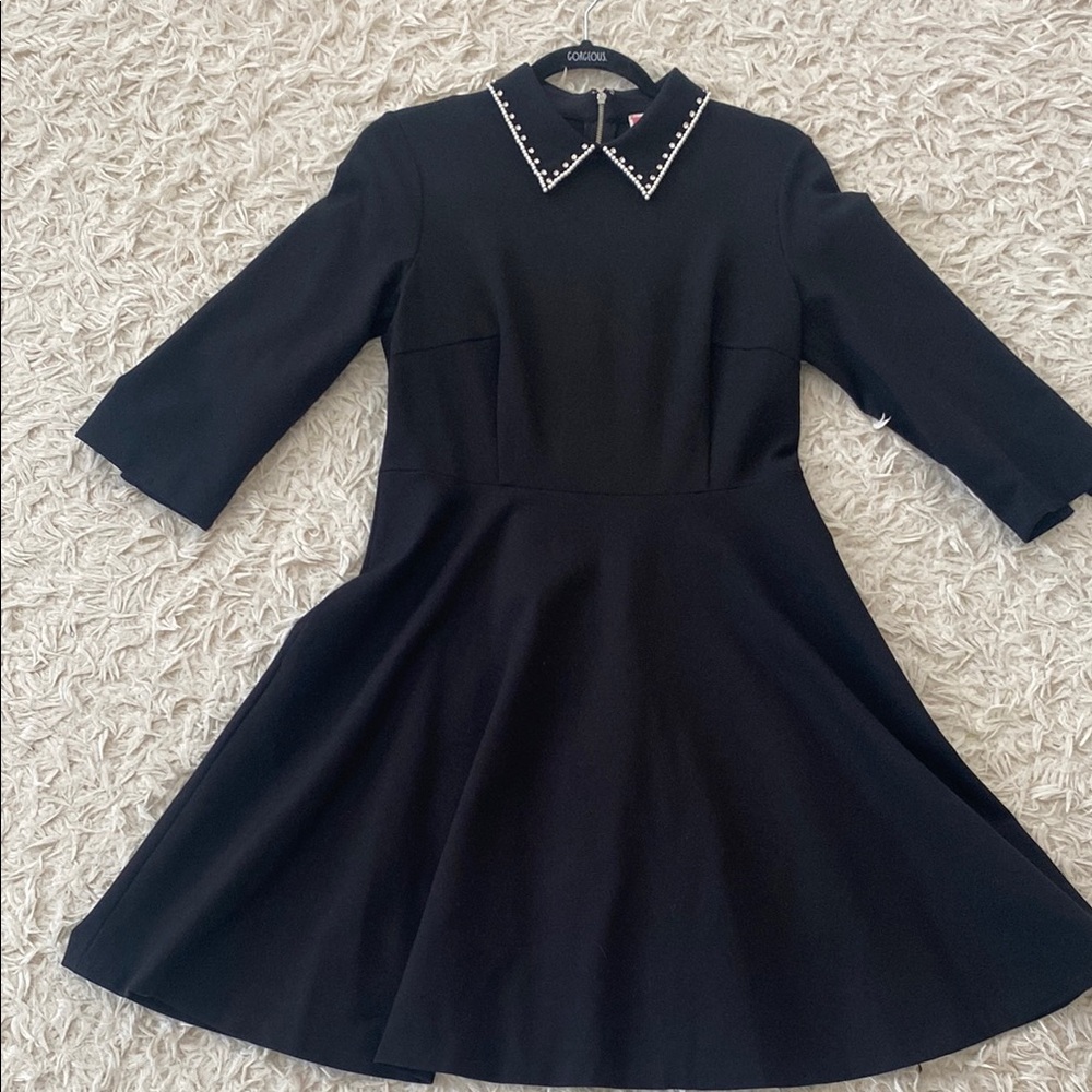 !!PRICE DROP!! Kate Spade Black Long Sleeve Dress rhinestone pearl embellished